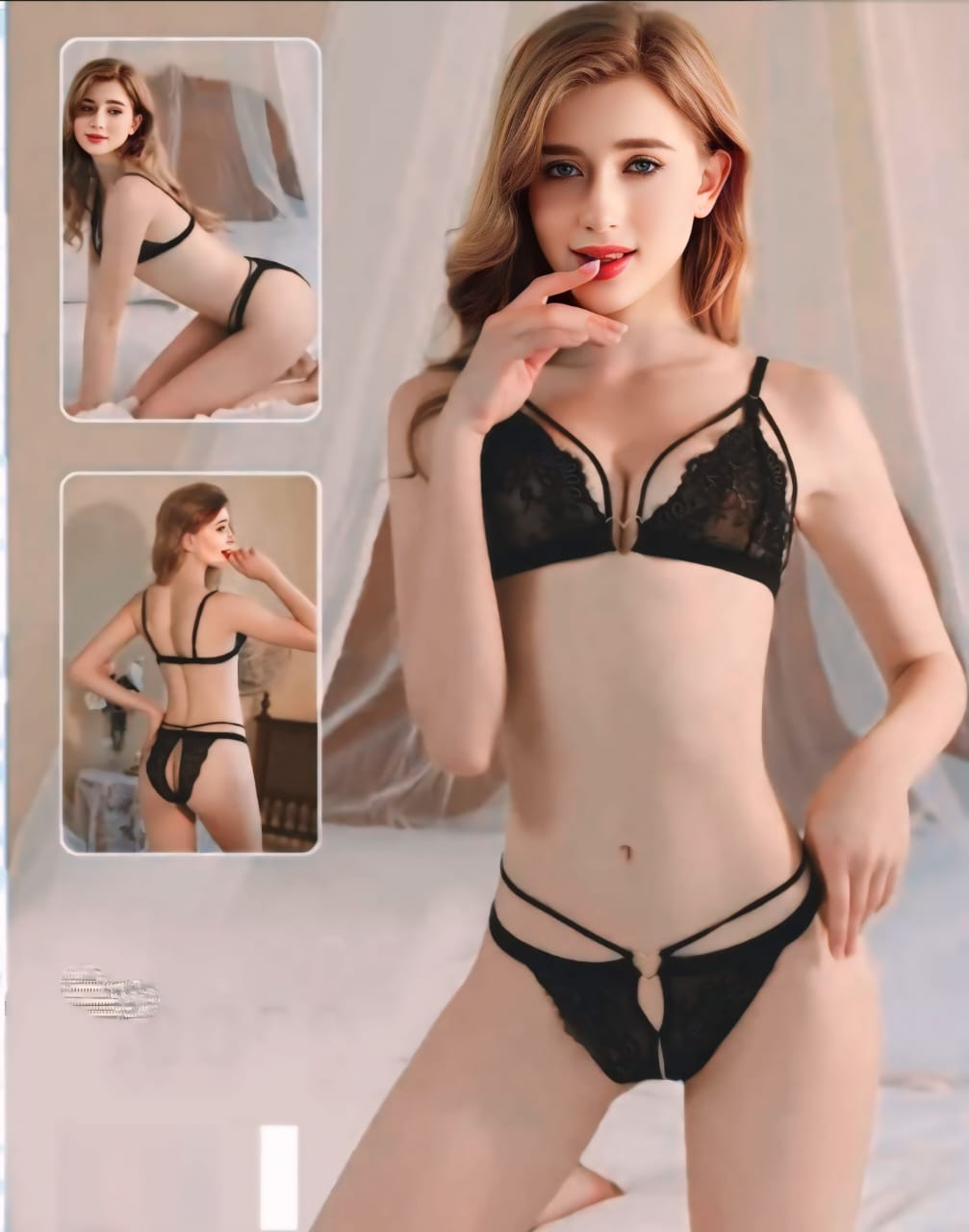 Stylish Sexy bra Panty Set_Full Net Sexy Lingerie Set