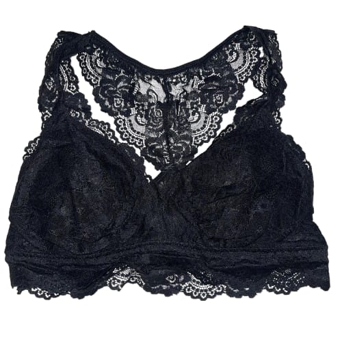 Lace Comfort Wireless Bralette for Everyday Elegance - Black