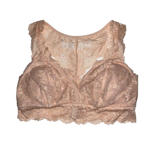 Lace Comfort Wireless Bralette for Everyday Elegance - Peach