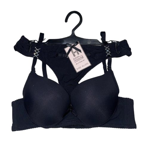 Luxurious Support Bra with Padded Perfection - Black