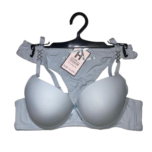 Luxurious Support Bra with Padded Perfection - Silver