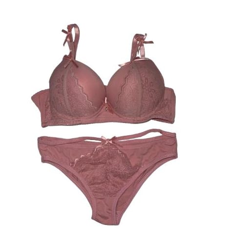 Romantic Allure: Lace Lingerie Set - Pink