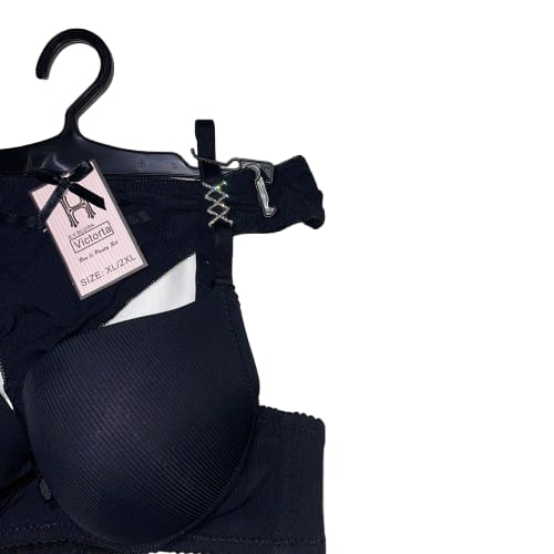 Luxurious Support Bra with Padded Perfection - Black