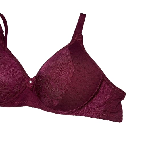 Threaded Bliss Pad & Pattern new fashion Bra  - Maroon